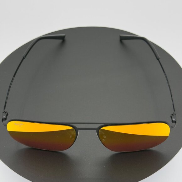 Maui Jim Sharks Cove Black Hawaii Lava Polarized Sunglasses MJ605-02 - Picture 3 of 11